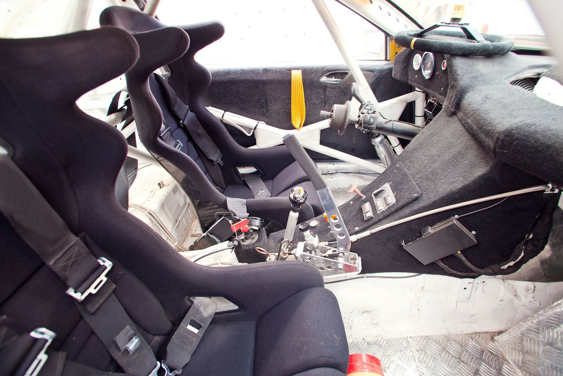 Interior of a racing car